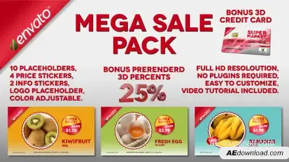 Mega Sale Pack Video Displays template preview