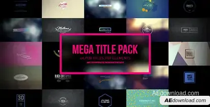 Mega Titles/ Simple Clean Titles Intro/ Modern Vintage Openers/ Presentations Typography/ Broadcast Video Displays template preview
