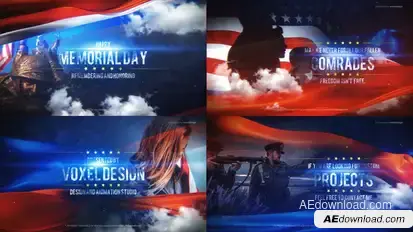 Memorial Day Title Video Displays template preview