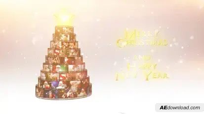 Merry Christmas Film Reel Wishes Video Displays template preview