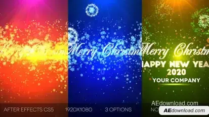 Merry Christmas Video Displays template preview