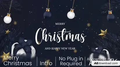 Merry Christmas Intro Video Displays template preview