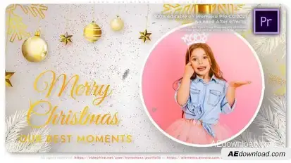 Merry Christmas Light Opener Video Displays template preview