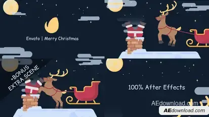 Merry Christmas Logo Video Displays template preview