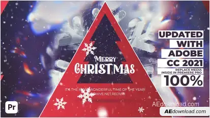 Merry Christmas // Minimal Greeting for Premiere Pro Premiere Pro template preview