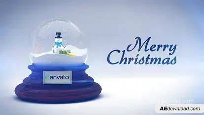 Merry Christmas Snow Globe Video Displays template preview