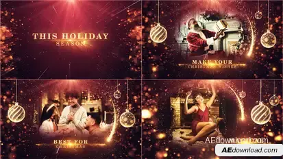 Merry Christmas Titles & Slideshow Video Displays template preview