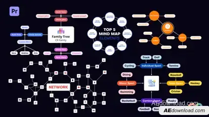 Mind Map & Hierarchical Chart Builder - PR Premiere Pro template preview
