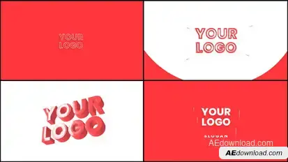 Minimal 3D Logo Reveal Logo Stings template preview