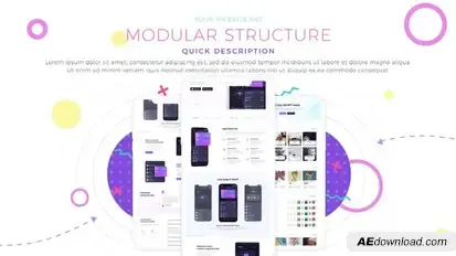 Minimal App Promo Video Displays template preview