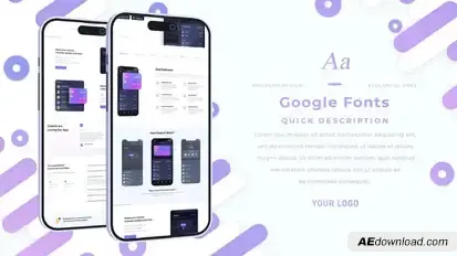 Minimal App Promotion Video Displays template preview