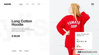 Minimal Fashion Store / Clean Market Promo / Clothes Collection Shop / Product Presentation Video Displays template preview