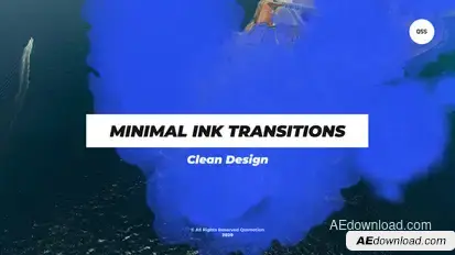 Minimal Ink Transitions Video Displays template preview