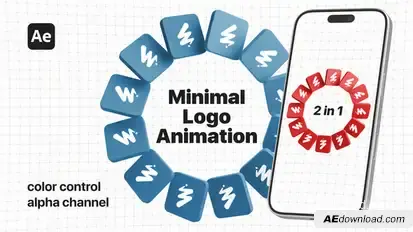 Minimal Logo Animation Logo Stings template preview