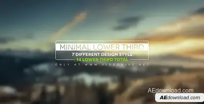 Minimal Lower Thirds Video Displays template preview