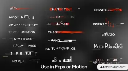 Minimal Modern Glitch Titles Video Displays template preview