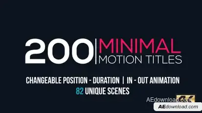 Minimal Motion Titles Pack Video Displays template preview
