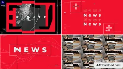 Minimal News Typo Intro Premiere Pro template preview