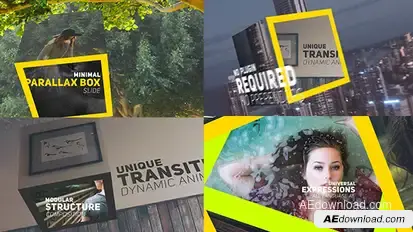 Minimal Parallax Box Video Displays template preview