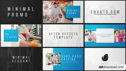 Minimal Promo Video Displays template preview