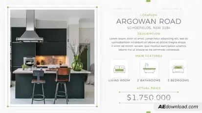Minimal Real Estate Slides Video Displays template preview