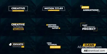Minimal Titles 02 Video Displays template preview