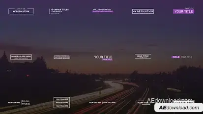 Minimal Titles 4K Video Displays template preview