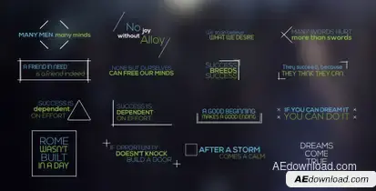Minimal Titles and Lower Thirds Video Displays template preview