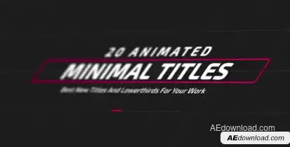 Minimal TItles and Lowerthirds Video Displays template preview