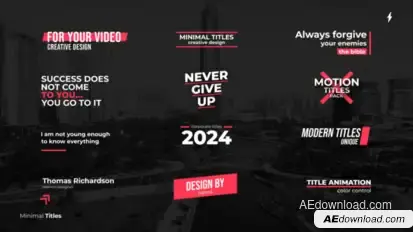 Minimal Titles - PP Premiere Pro template preview