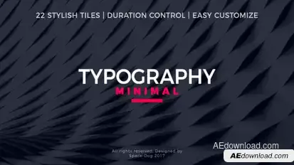 Minimal Typography Video Displays template preview