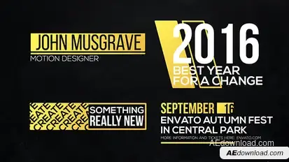 Minimal Typography Titles Pack – Clean Dynamic Lower Thirds and Text Animation Promo & Social Media Video Displays template preview