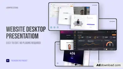 Minimal Website Presentation MOGRT Premiere Pro template preview