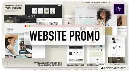 Minimal Website Promo Premiere Pro template preview