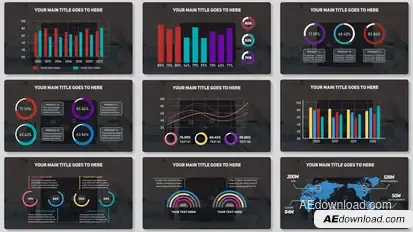 Minimalisic Infographic MOGRT Premiere Pro template preview