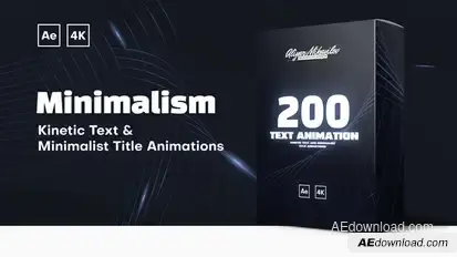 Minimalism | Kinetic Text Animations & Minimal Animated Titles Video Displays template preview