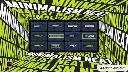 Minimalism Neat Titles | Premiere Pro Premiere Pro template preview