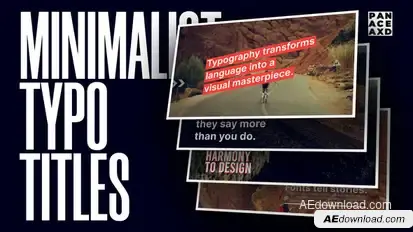 Minimalist Typo Titles // PP Premiere Pro template preview