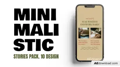 Minimalistic Stories Premiere Pro template preview
