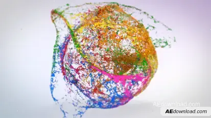 Mixing Paints Logo Reveal Video Displays template preview
