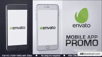 Mobile App Promo Video Displays template preview