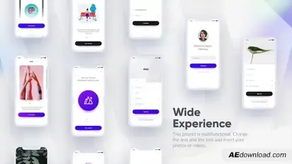 Mobile App Promo Mockup Video Displays template preview
