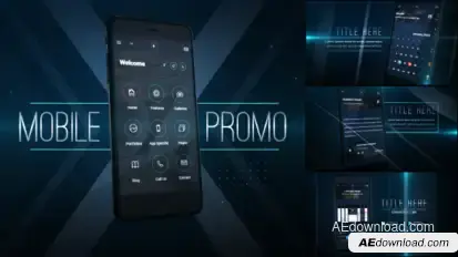 Mobile Application Promo Video Displays template preview