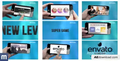 Mobile Game Trailer Video Displays template preview