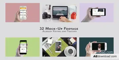 Mock-Up Real Footage Mobile and Laptop Video Displays template preview