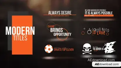 Modern Animated Titles Video Displays template preview