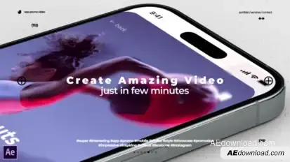 Modern App Promo - Clean App Promo Video 3D Mockup Video Displays template preview