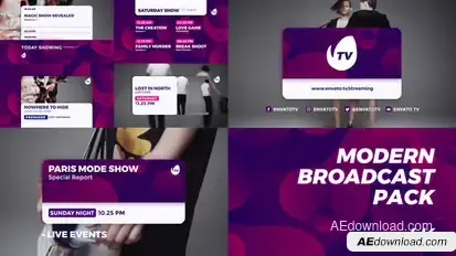 Modern Broadcast Video Displays template preview