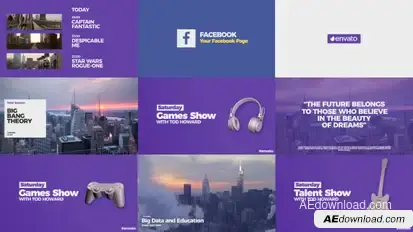 Modern Broadcast Pack Video Displays template preview