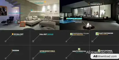 Modern Call Out Titles Video Displays template preview